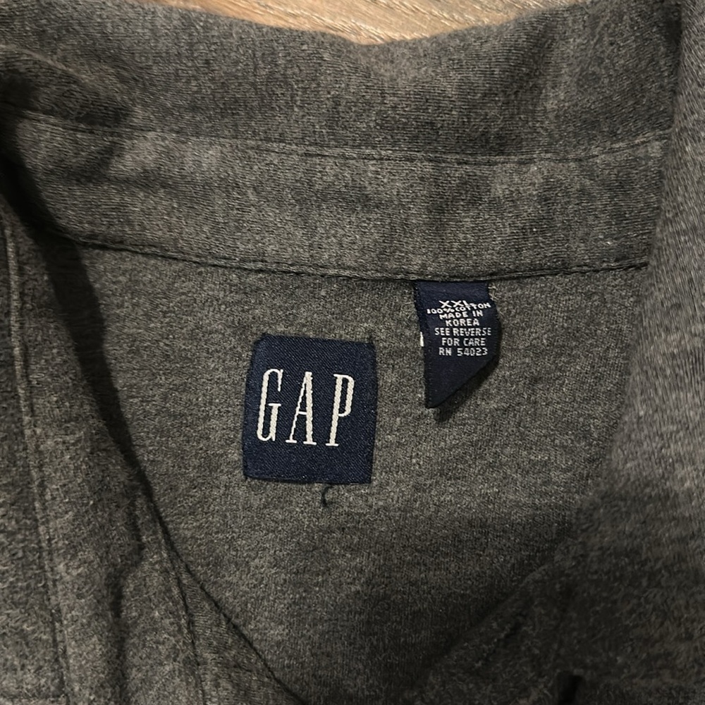 GAP Gray Casual Button Down Shirt XXL - Picture 2 of 4